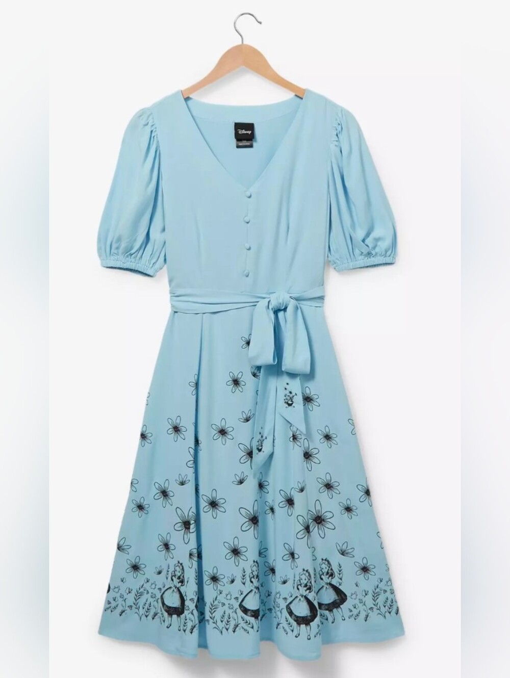 Disney Alice in Wonderland Floral Alice Midi Dress